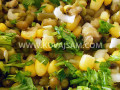 Salata od praziluka, mungo pasulja i kukuruza
