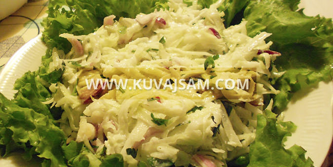 Salata od kelerabe sa pavlakom (foto: kuvajsam.com)
