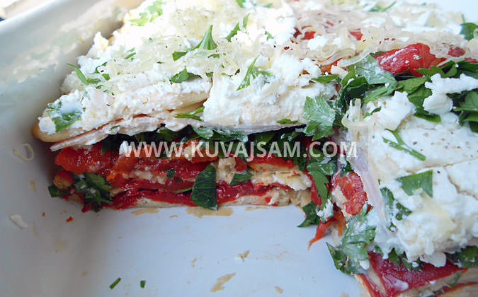 Slana torta od pečenih paprika (foto: kuvajsam.com)