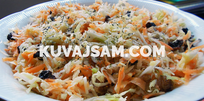 Salata - kupus, šargarepa, đumbir (foto: kuvajsam.com)